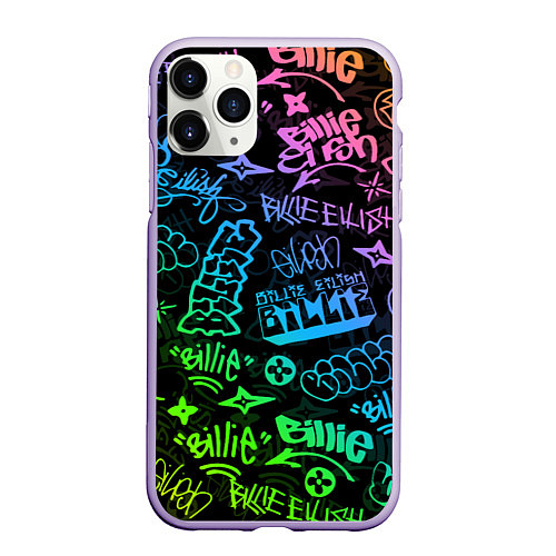 Чехол iPhone 11 Pro матовый BILLIE EILISH / 3D-Светло-сиреневый – фото 1