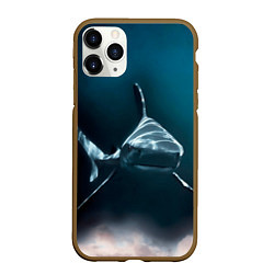 Чехол iPhone 11 Pro матовый Акула, цвет: 3D-коричневый