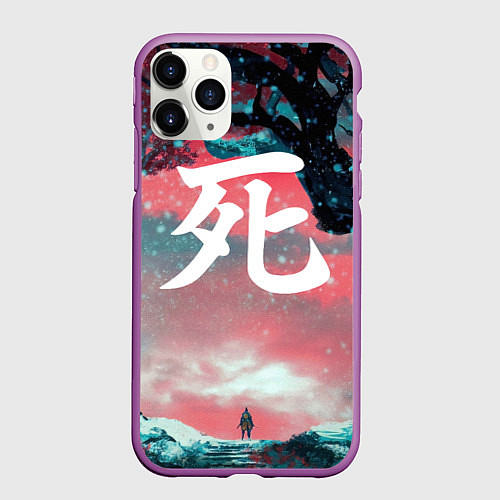 Чехол iPhone 11 Pro матовый Sekiro shadows die twice / 3D-Фиолетовый – фото 1