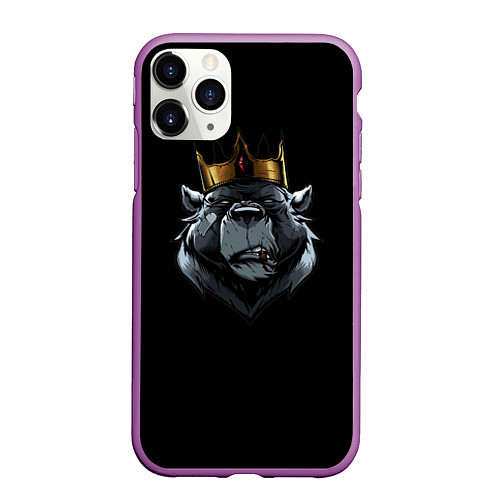 Чехол iPhone 11 Pro матовый King / 3D-Фиолетовый – фото 1