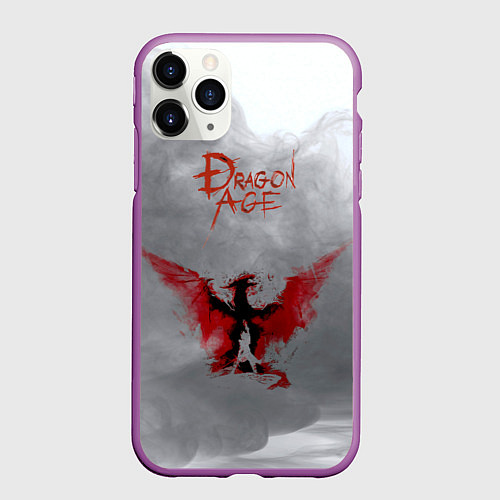 Чехол iPhone 11 Pro матовый Dragon Age / 3D-Фиолетовый – фото 1