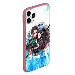 Чехол iPhone 11 Pro матовый KIMETSU NO YAIBA, цвет: 3D-малиновый — фото 2