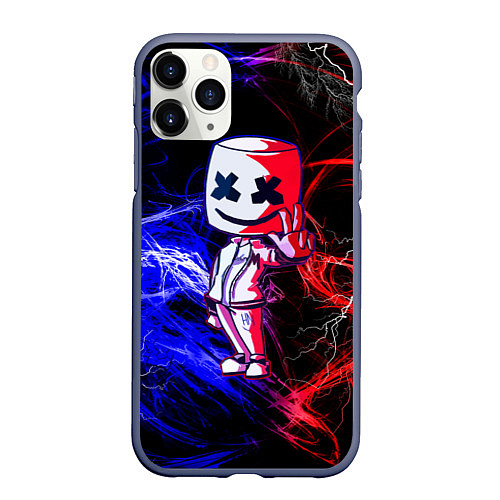 Чехол iPhone 11 Pro матовый FORTNITE MARSHMELLO / 3D-Серый – фото 1