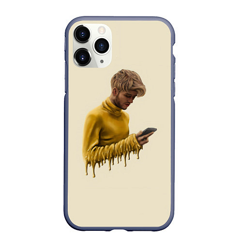 Чехол iPhone 11 Pro матовый Lil Peep / 3D-Серый – фото 1