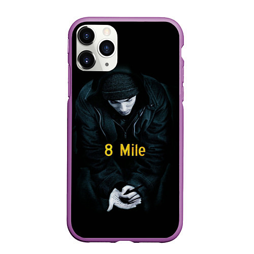 Чехол iPhone 11 Pro матовый EMINEM / 3D-Фиолетовый – фото 1