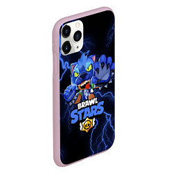 Чехол iPhone 11 Pro матовый Brawl Stars LEON, цвет: 3D-розовый — фото 2