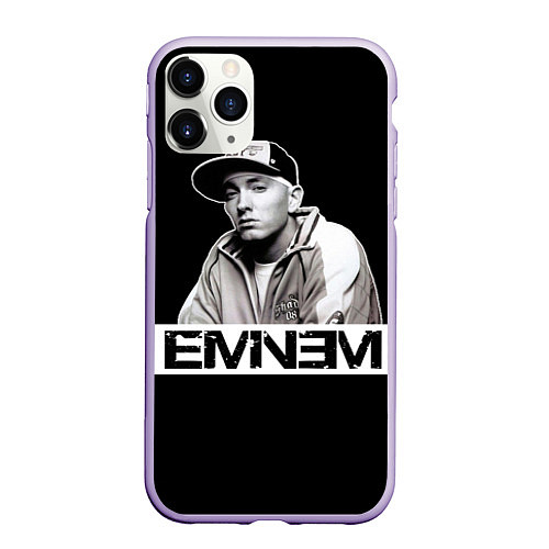 Чехол iPhone 11 Pro матовый Eminem / 3D-Светло-сиреневый – фото 1