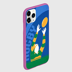 Чехол iPhone 11 Pro матовый Регби, цвет: 3D-фиолетовый — фото 2