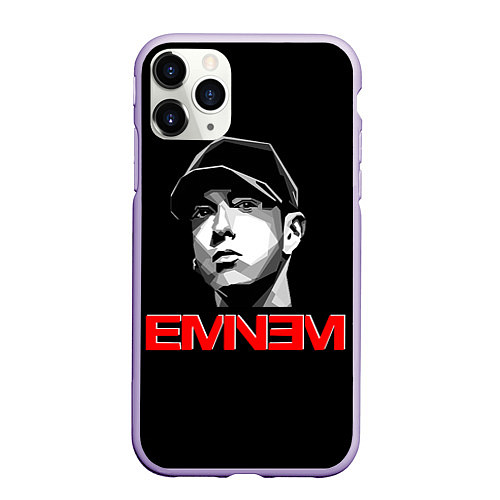 Чехол iPhone 11 Pro матовый Eminem / 3D-Светло-сиреневый – фото 1