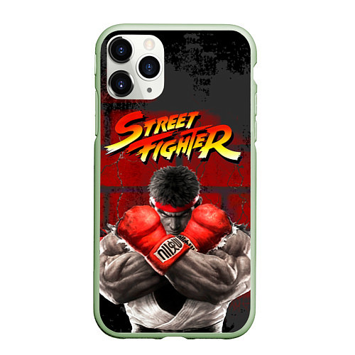 Чехол iPhone 11 Pro матовый Street Fighter / 3D-Салатовый – фото 1