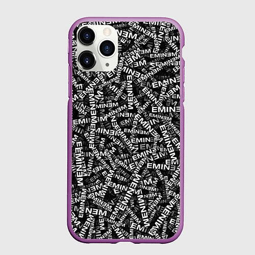 Чехол iPhone 11 Pro матовый EMINEM / 3D-Фиолетовый – фото 1