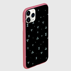 Чехол iPhone 11 Pro матовый Witchersigns, цвет: 3D-малиновый — фото 2