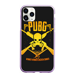 Чехол iPhone 11 Pro матовый PUBG, цвет: 3D-сиреневый