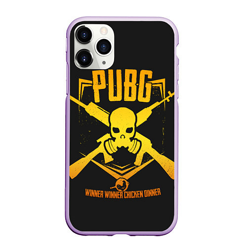 Чехол iPhone 11 Pro матовый PUBG / 3D-Сиреневый – фото 1