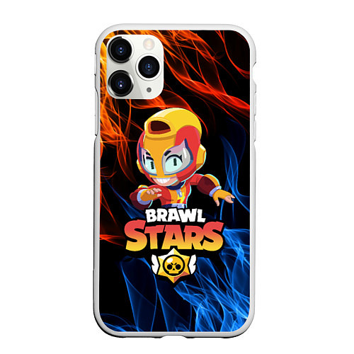 Чехол iPhone 11 Pro матовый BRAWL STARS MAX / 3D-Белый – фото 1