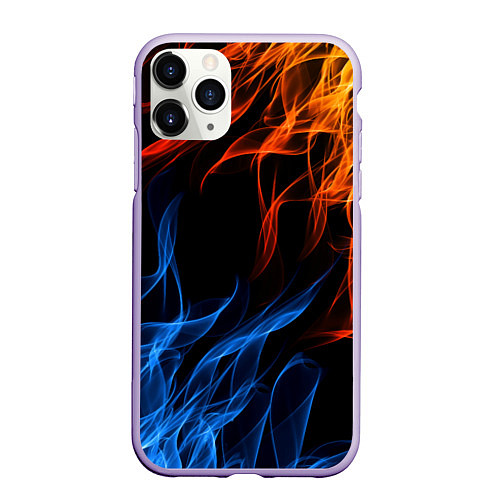 Чехол iPhone 11 Pro матовый БИТВА ОГНЕЙ / 3D-Светло-сиреневый – фото 1