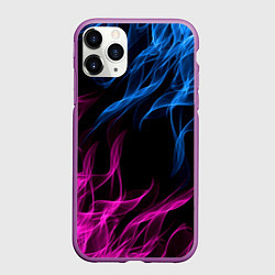 Чехол iPhone 11 Pro матовый БИТВА ОГНЕЙ, цвет: 3D-фиолетовый