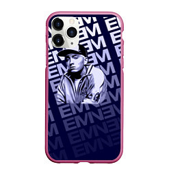 Чехол iPhone 11 Pro матовый Eminem, цвет: 3D-малиновый