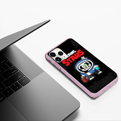 Чехол iPhone 11 Pro матовый BRAWL STARS MRP SANS, цвет: 3D-розовый — фото 2