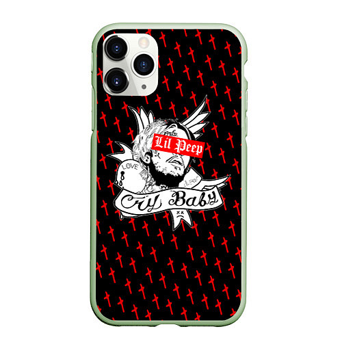 Чехол iPhone 11 Pro матовый LiL PEEP / 3D-Салатовый – фото 1