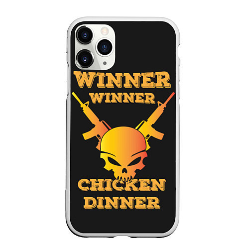 Чехол iPhone 11 Pro матовый Winner Chicken Dinner / 3D-Белый – фото 1