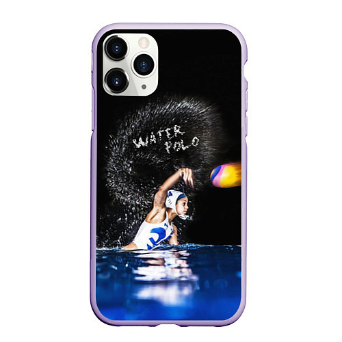 Чехол iPhone 11 Pro матовый Water polo / 3D-Светло-сиреневый – фото 1