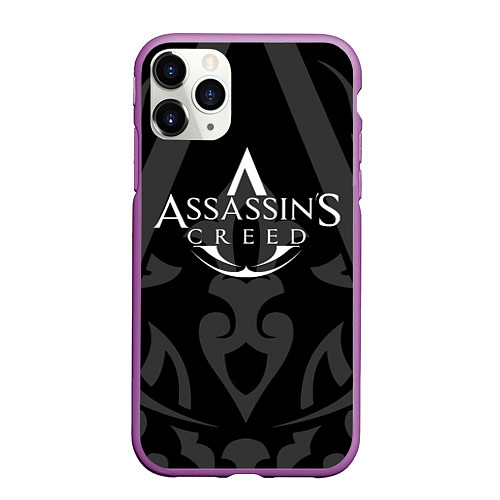Чехол iPhone 11 Pro матовый Assassin’s Creed / 3D-Фиолетовый – фото 1