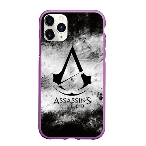 Чехол iPhone 11 Pro матовый Assassin’s Creed / 3D-Фиолетовый – фото 1