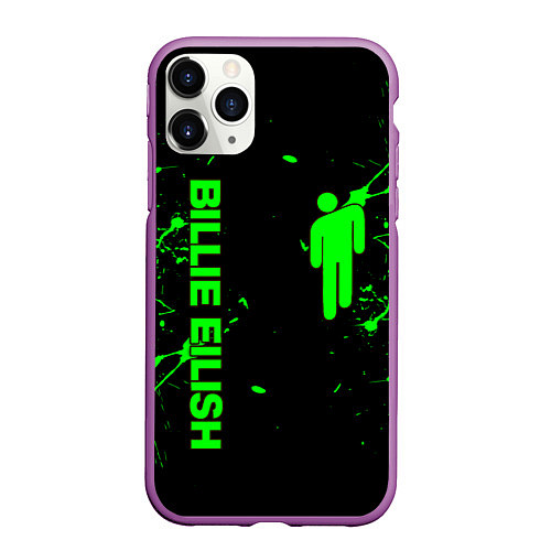 Чехол iPhone 11 Pro матовый BILLIE EILISH / 3D-Фиолетовый – фото 1