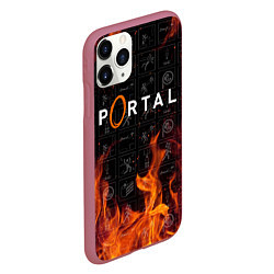 Чехол iPhone 11 Pro матовый PORTAL, цвет: 3D-малиновый — фото 2