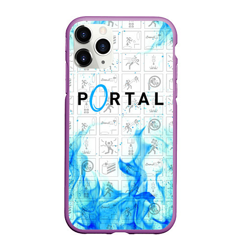 Чехол iPhone 11 Pro матовый PORTAL / 3D-Фиолетовый – фото 1