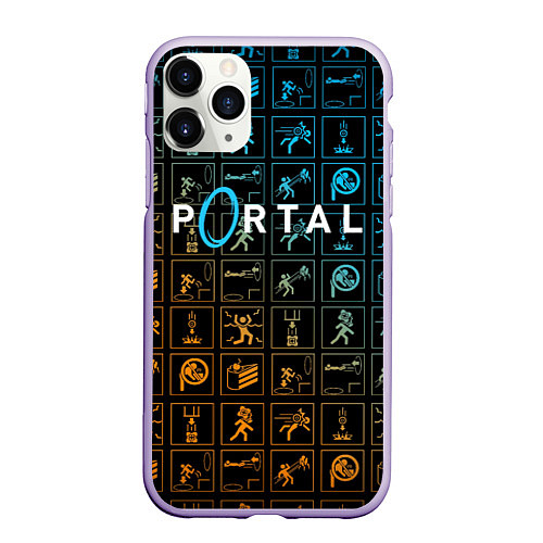 Чехол iPhone 11 Pro матовый PORTAL / 3D-Светло-сиреневый – фото 1