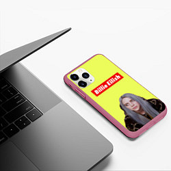 Чехол iPhone 11 Pro матовый BILLIE EILISH, цвет: 3D-малиновый — фото 2