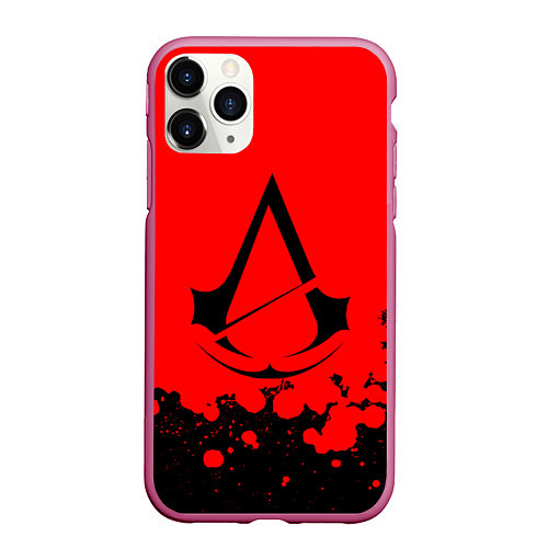 Чехол iPhone 11 Pro матовый Assassin’s Creed / 3D-Малиновый – фото 1