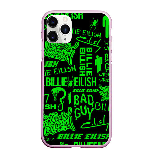 Чехол iPhone 11 Pro матовый BILLIE EILISH / 3D-Розовый – фото 1