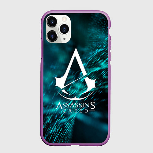 Чехол iPhone 11 Pro матовый ASSASSINS CREED / 3D-Фиолетовый – фото 1