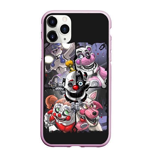 Чехол iPhone 11 Pro матовый Five Nights at Freddy / 3D-Розовый – фото 1