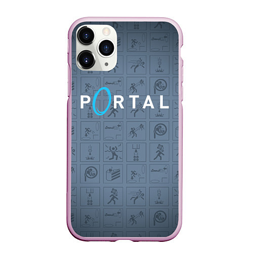 Чехол iPhone 11 Pro матовый PORTAL / 3D-Розовый – фото 1