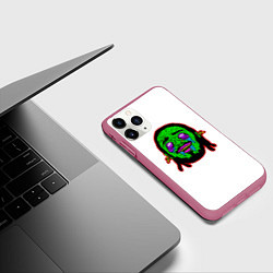 Чехол iPhone 11 Pro матовый Post Malone, цвет: 3D-малиновый — фото 2