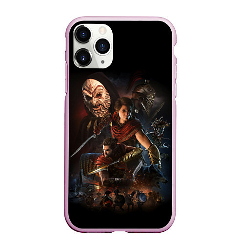 Чехол iPhone 11 Pro матовый ASSASSINS CREED / 3D-Розовый – фото 1