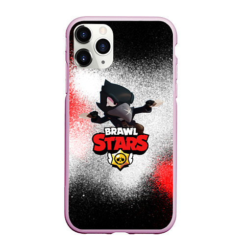 Чехол iPhone 11 Pro матовый BRAWL STARS CROW / 3D-Розовый – фото 1