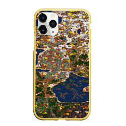 Чехол iPhone 11 Pro матовый Герои 3 Карта, цвет: 3D-желтый