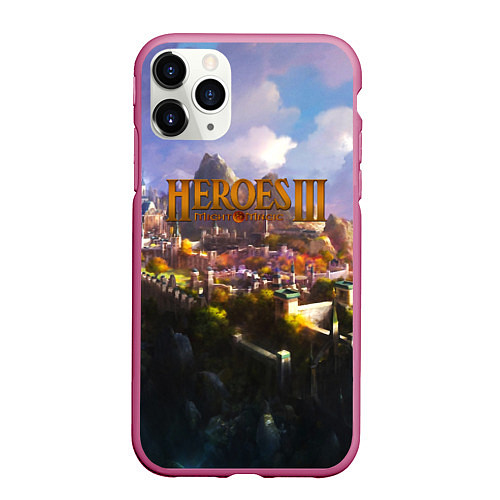 Чехол iPhone 11 Pro матовый HEROES 3 / 3D-Малиновый – фото 1