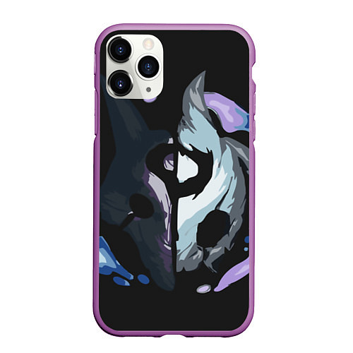 Чехол iPhone 11 Pro матовый League of Legends / 3D-Фиолетовый – фото 1