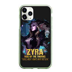 Чехол iPhone 11 Pro матовый Zyra, цвет: 3D-салатовый