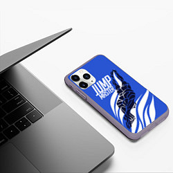 Чехол iPhone 11 Pro матовый Jump master, цвет: 3D-серый — фото 2
