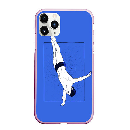 Чехол iPhone 11 Pro матовый Dive / 3D-Розовый – фото 1