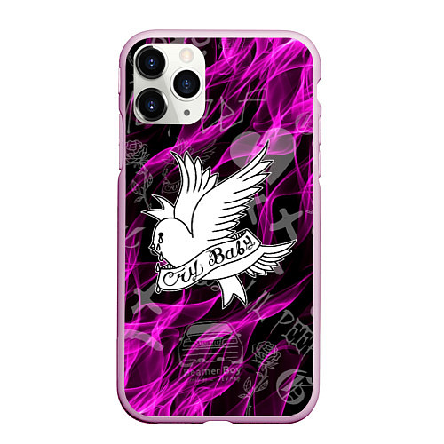 Чехол iPhone 11 Pro матовый LIL PEEP / 3D-Розовый – фото 1