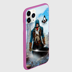 Чехол iPhone 11 Pro матовый Assasin's creed, цвет: 3D-фиолетовый — фото 2
