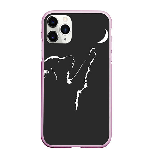 Чехол iPhone 11 Pro матовый Лунопёс / 3D-Розовый – фото 1